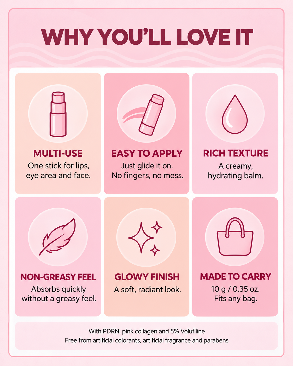 GodNude PDRN Pink Collagen Multi-Use Balm Stick